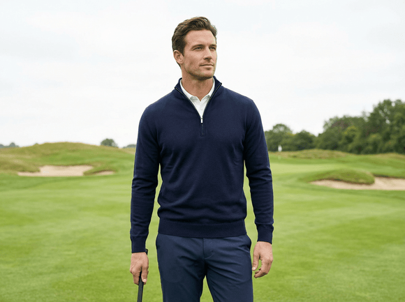 1/2 zip i Extrafine Merinould - Connoisseur - cph.dk